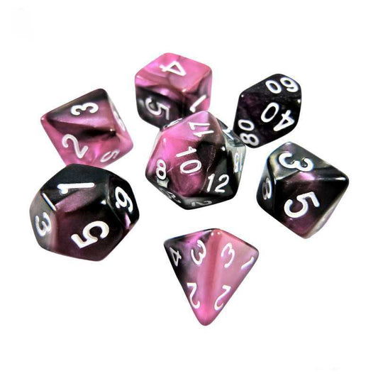 7x Mix 16mm Dice - Pink Swirl