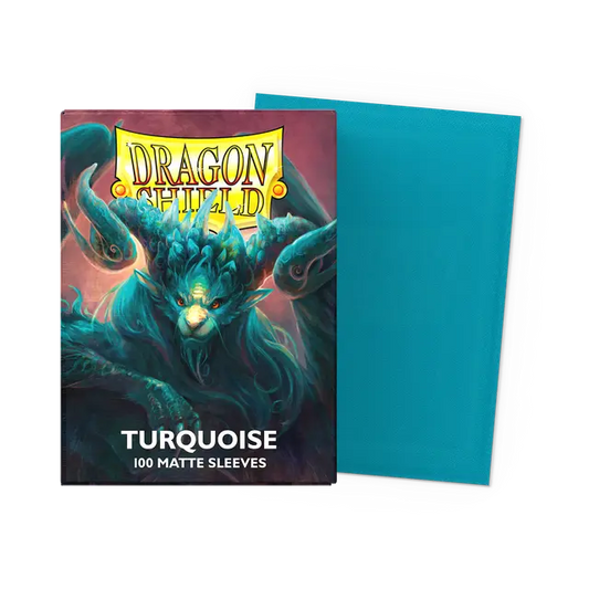 Dragon Shield Matte Sleeves Standard Size- Turquoise - 100 Sleeves