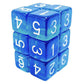12x D6 16mm Dice - Clear Blue/Turquoise