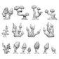 Fantasy Mushrooms 1:48
