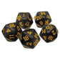 5x D20 20mm Dice - Black