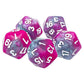 5x D20 20mm Dice - Pink - Grey