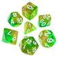 7x Mix 16mm Dice - Clear Orange/Green