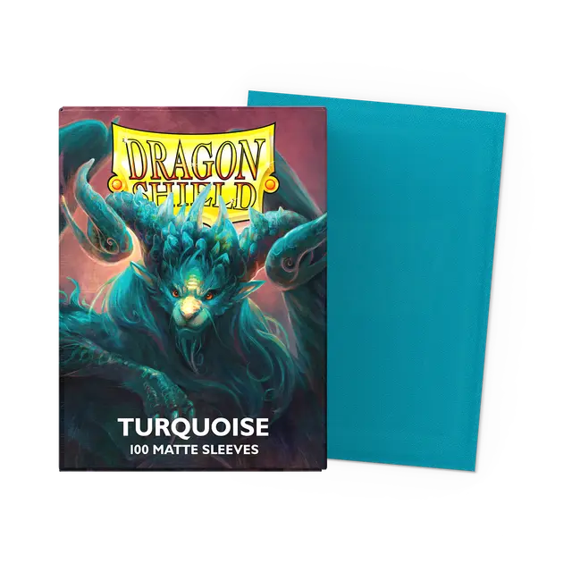 Dragon Shield Matte Sleeves Standard Size- Turquoise - 100 Sleeves
