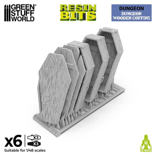 Dungeon Wooden Coffins 1:48