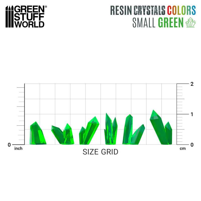 GREEN Resin Crystals - Small