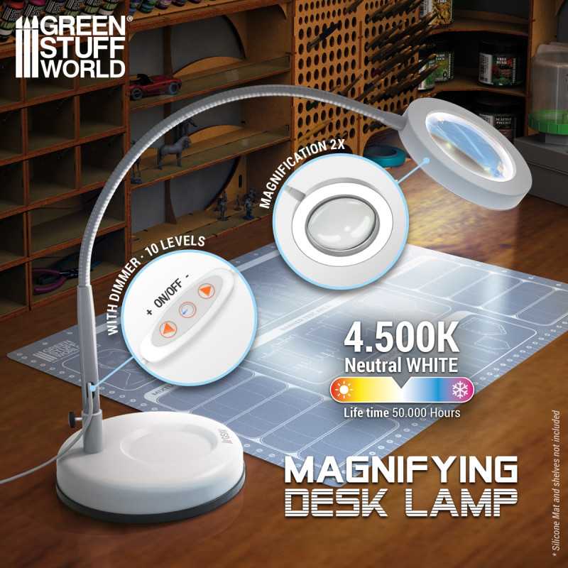 Magnifying desk lamp - Faded White
