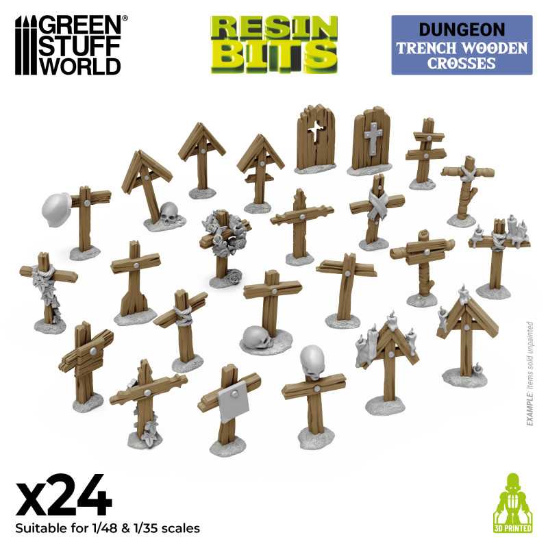 Trench Wooden Crosses 1:48 1:35